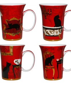 Mystical & Curious Cats - Set of 4 Mugs - Boxed Mug Sets