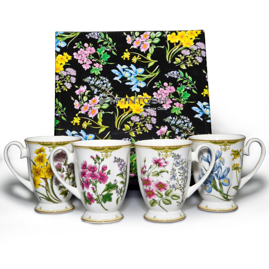 Elizabeth Floral Set of 4 Mugs Boxed Mug Sets Seaway China Co.