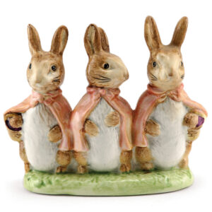 Flopsy - Mopsy and Cottontail - Gold Oval - Beatrix Potter Figurine