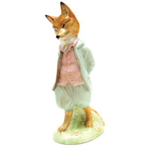 Foxy Whiskered Gentleman - Gold Oval - Beatrix Potter Figurine