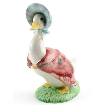 Jemima Puddle Duck (Gold Clip) - New Beswick - Beatrix Potter Figurine