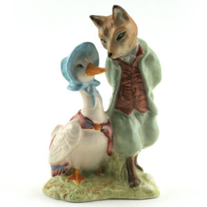 Jemima Puddle with Foxy - New Beswick - Beatrix Potter Figurine