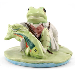 Jeremy Fisher Catches A Fish - New Beswick - Beatrix Potter Figurine