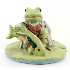 Jeremy Fisher Catches a Fish (Without V Cut) - New Beswick - Beatrix Potter Figurine