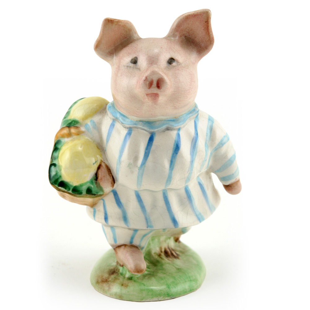 Little Pig Robinson (Striped Pajamas) - Gold Circle - Beatrix Potter Figurine