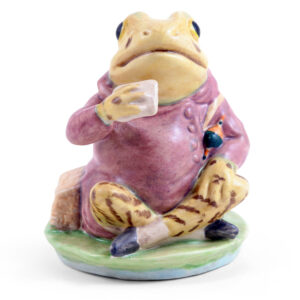 Mr. Jeremy Fisher (Striped Legs - Satin Finish) - New Beswick - Beatrix Potter Figurine