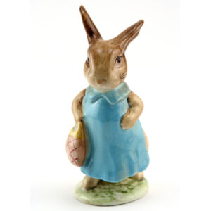 Mrs. Flopsy Bunny - Gold Oval - Beatrix Potter Figurine