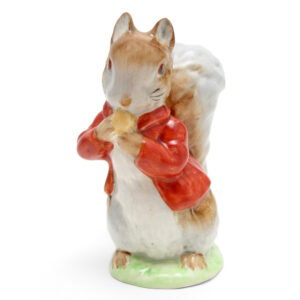 Timmy Tiptoes (Brown-Grey) - Gold Oval - Beatrix Potter Figurine