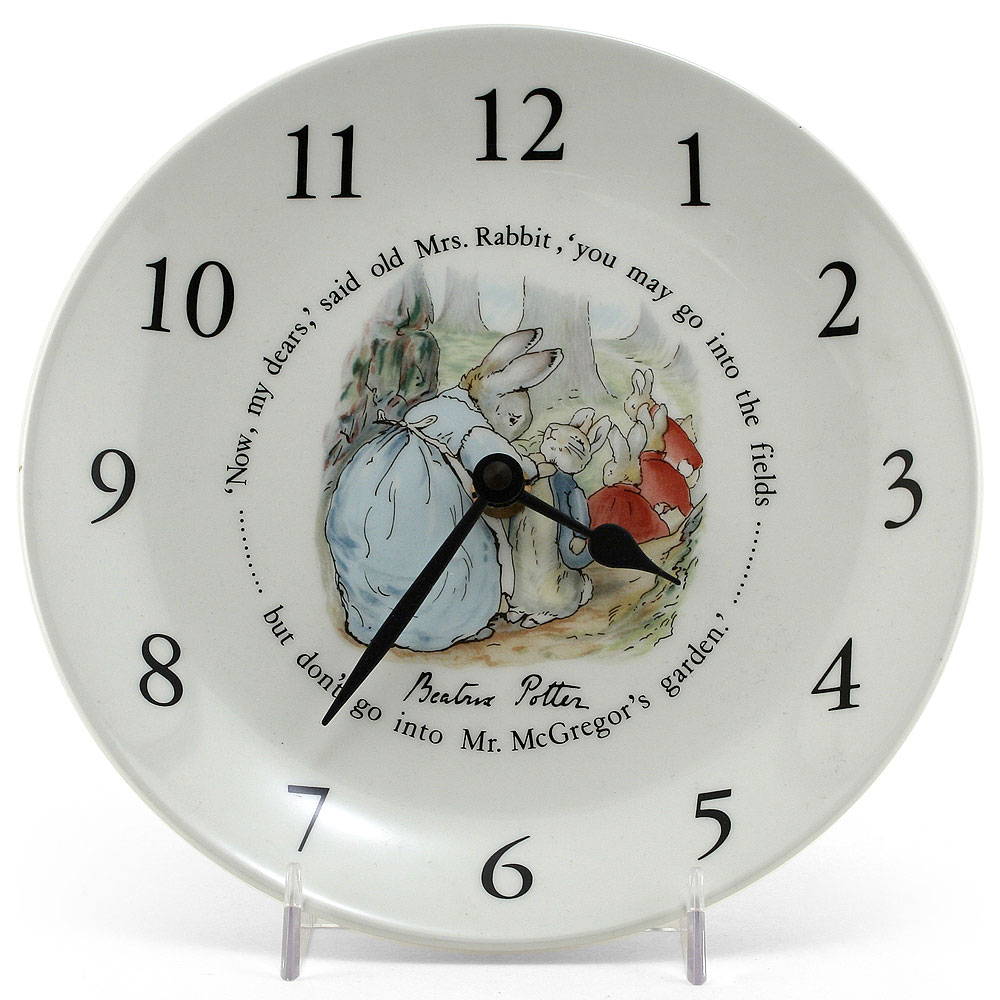 Wall Clock Plate Wedgwood - Beatrix Potter Figurine