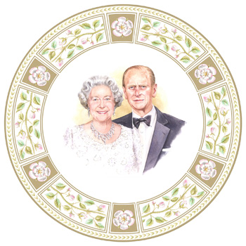 Queen Elizababeth &amp Prince Philip 60th Anniversary - Royal Doulton Commemoratives