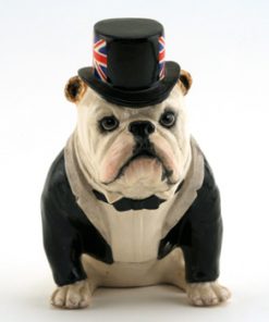 British Bulldog DA228 (White With Black Top Hat & Jacket) - Royal Doulton Dogs