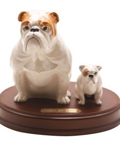 Bulldogs Seated Thats My Boy DA222 with puppy - Royal Doulton Dogs