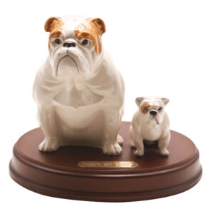 Bulldogs Seated Thats My Boy DA222 with puppy - Royal Doulton Dogs