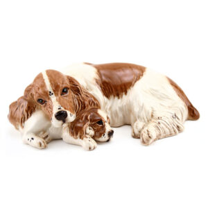Spaniel and Pup DA174 - Royal Doulton Dogs