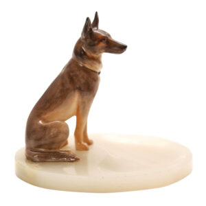 Alsatian Seated on Dish - Royal Doulton Dogs