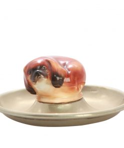 Pekinese Puppy Curled on Tray HN835 - Royal Doulton Dog