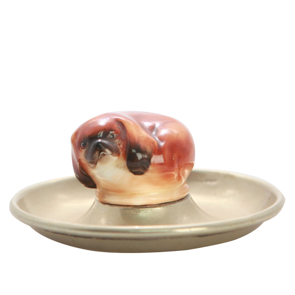 Pekinese Puppy Curled on Tray HN835 - Royal Doulton Dog
