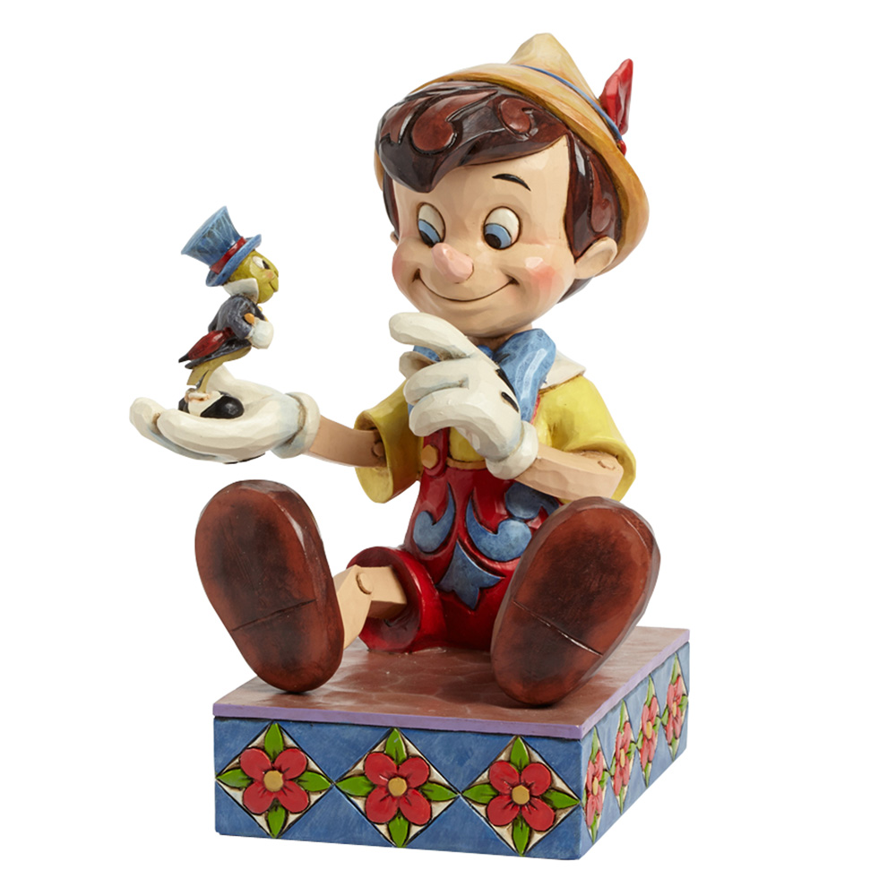 Pinocchio and Jiminy Cricket - "Just Give a Little Whistle" (Pinocchio) - Jim Shore Figures