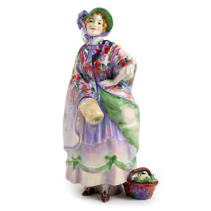 Dolly Vardon HN1515 (red & lavender) - Royal Doulton Figurine