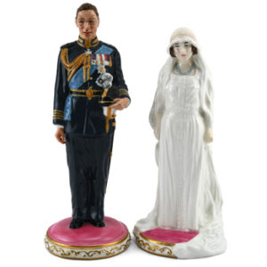 Prince Albert & Elizabeth Bowes HN4420/21 - Royal Doulton Figurine