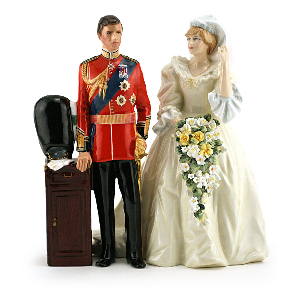 Prince and Princess of Wales set HN2884 & HN2887 - Royal Doulton Figurine