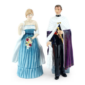 Prince of Wales HN2883 and Lady Diana Spencer HN2885 - Royal Doulton Figurine