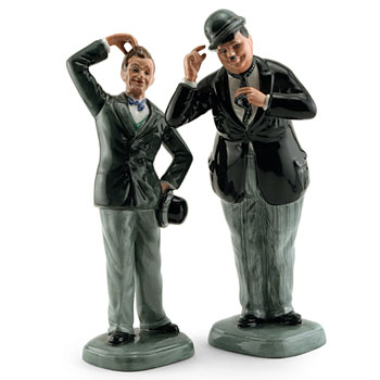 Stan Laurel Oliver Hardy Pair - Royal Doulton Figurine