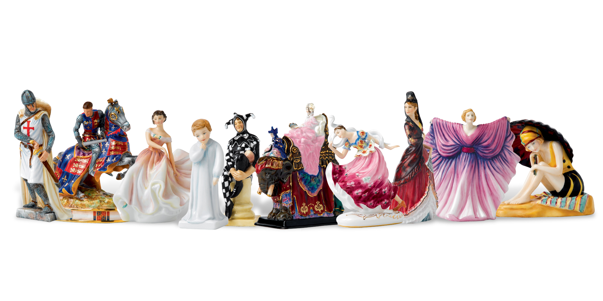 Set of 10 Miniature Figures - from HN Icons Collection - Royal Doulton Figurines