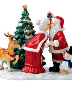 A Christmas Kiss HN5658 (2013 Miniature Tableau) - From the Holiday Traditions Collection - Royal Doulton Figurine