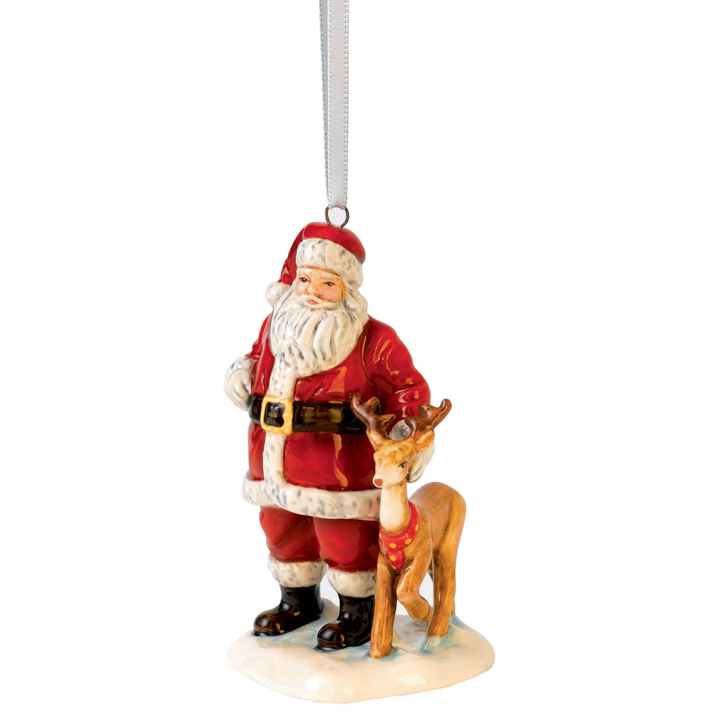 Santa with Reindeer HN5707 - Royal Doulton Ornament Figurine