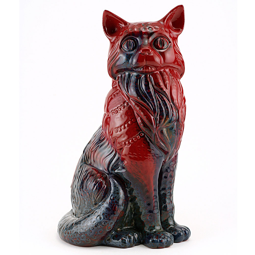 Cat Seated Large - Royal Doulton Flambe