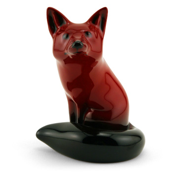 Fox Seated (Small, Style 2) - Royal Doulton Flambe