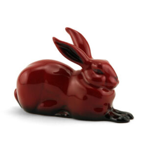 Hare Crouching HN2592 (Ears Up) - Royal Doulton Flambe