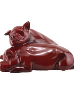 Pigs Snoozing (Ears Up - Large) HN213 - Royal Doulton Flambe