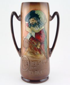 Here's A Health unto His Majesty Vase - Royal Doulton Kingsware