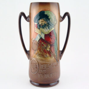 Here's A Health unto His Majesty Vase - Royal Doulton Kingsware