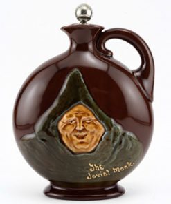 Jovial Monk Flask with Stopper - Royal Doulton Kingsware