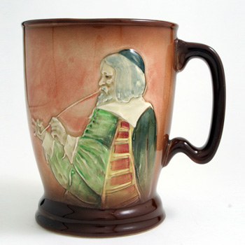 Man Smoking (Airbrushed Cup) - Royal Doulton Kingsware