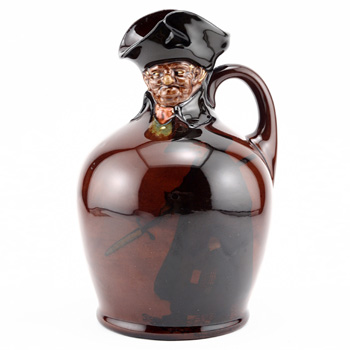 Night Watchman Modelled Head Bottle 8"H - Royal Doulton Kingsware 1 Night Watchman Modelled Head Bottle 8"H - Royal Doulton Kingsware