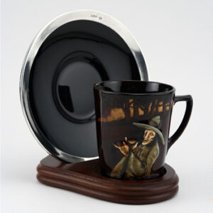 Pied Piper Cup & Saucer with Stand - Royal Doulton Kingsware
