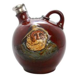Kingsware Fisherman Globular Flask with Stopper (Variation) - Royal Doulton Kingsware
