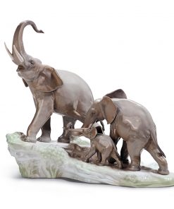 Elephants Walking 01001150 - Lladro Figurine