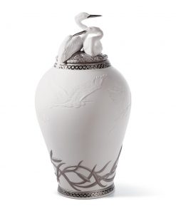 Heron's Realm Covered Vase (Re-Deco) - 01007052 - Lladro Vase