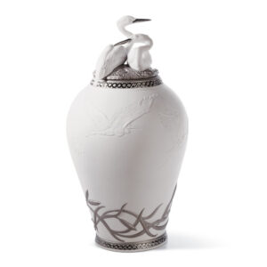 Heron's Realm Covered Vase (Re-Deco) - 01007052 - Lladro Vase
