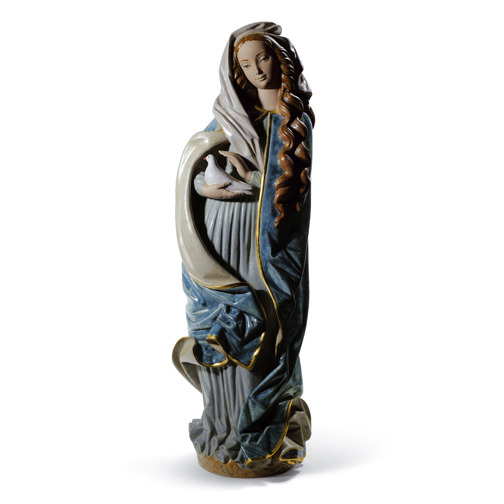 Madonna With Dove (Blue-Golden) 01013044 - Lladro Figurine