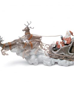 Santas Midnight Ride 01001938 - Lladro Figurine