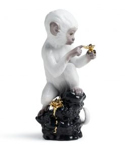 Curiosity - Monkey on Black Rock 1007237  - Lladro
