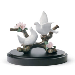 Doves On A Cherry Tree 01008422 - Lladro Figurine
