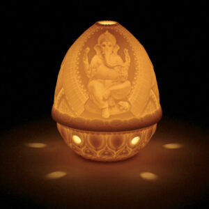 Lithophane Votive Light - Lord Ganesha 01017318 - Lladro Votive