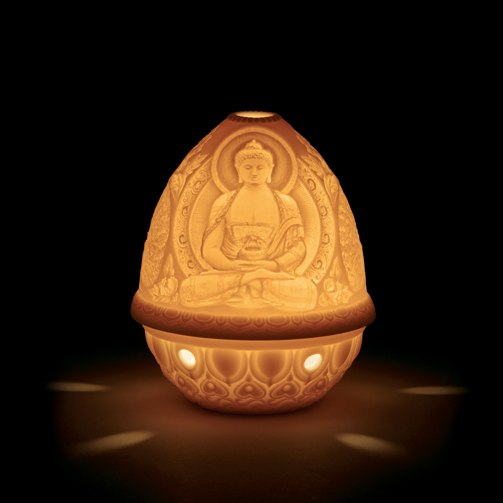Lithophane Votive Light - Buddha 01017325 - Lladro Votive